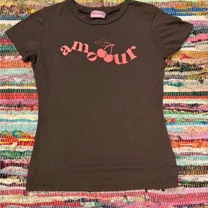 Brown Amour Graphic Tee